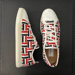 Rare!! Archive Thom Browne Woven Silk Leather Sneaker
